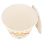 CONTAINERS POULET + COUVERCLES 4500 ML 15PE + 380 + 18PE G/M2 Ø 21,6/16x16,8 CM BLANC CARTON (120 UNITÉ) CONTAINERS POULET + COUVERCLES