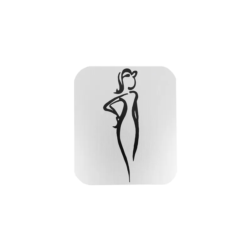 PLAQUE AUTO-ADHESIVE "DAMES" 12,2x14x0,1 CM BLANC ALUMINIUM (1 UNITÉ) PLAQUE AUTO-ADHESIVE "DAMES" 12,2x14x0,1 CM BLANC ALUMINIUM (1 UNITÉ)