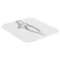 PLAQUE AUTO-ADHESIVE "DAMES" 12,2x14x0,1 CM BLANC ALUMINIUM (1 UNITÉ) PLAQUE AUTO-ADHESIVE "DAMES"