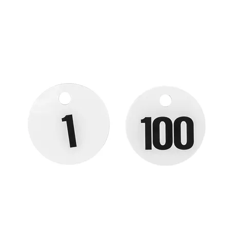 VESTIAIRE LOTS, EN DOUBLE 1-100   Ø 5 CM BLANC PVC (1 UNITÉ)