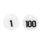 VESTIAIRE LOTS, EN DOUBLE 1-100 Ø 5 CM BLANC PVC (1 UNITÉ) VESTIAIRE LOTS, EN DOUBLE 1-100