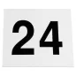 NUMÉROS DE TABLE DU 1 AU 25 5x3,6 CM BLANC PVC (1 UNITÉ) NUMÉROS DE TABLE DU 1 AU 25