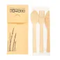 SET 4/1 COUVERTS +SERVIETTE BAMBOO 17 CM NATUREL BAMBOU (50 UNITÉ) SET 4/1 COUVERTS +SERVIETTE