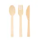 SET 4/1 COUVERTS +SERVIETTE BAMBOO 17 CM NATUREL BAMBOU (50 UNITÉ) SET 4/1 COUVERTS +SERVIETTE