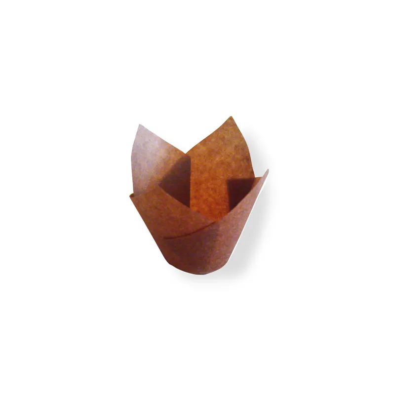MUFFIN CUPS TULIP  210 ML 50 G/M2 Ø 5x7/9,5 CM MARRON PARCH.INGRAISSABLE (1000 UNITÉ)
