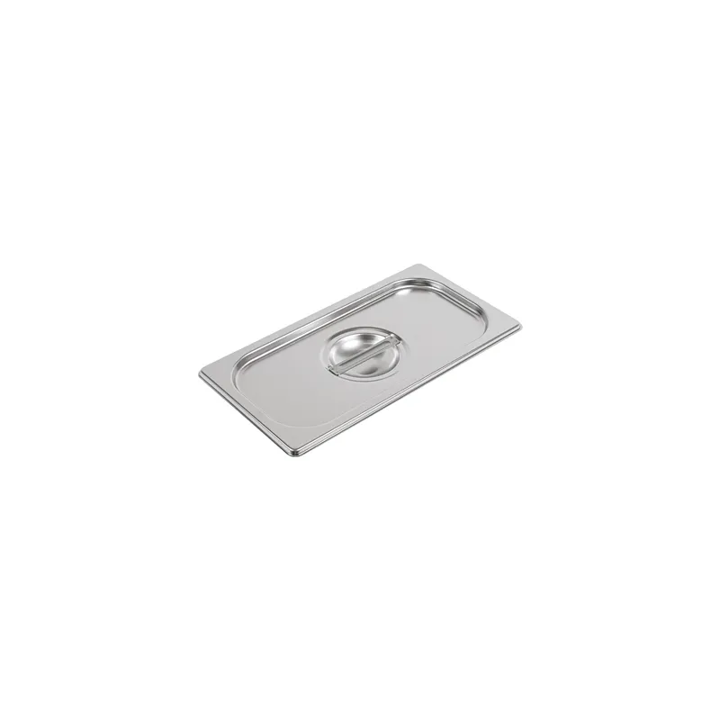 COUVERCLE 1/3 POUR RÉFÉRENCE 181.70/71   32,5x18 CM ARGENTE INOX (1 UNITÉ)