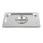 COUVERCLE 1/4 POUR RÉFÉRENCE 181.73 26,5x16 CM ARGENTE INOX (1 UNITÉ) COUVERCLE 1/4 POUR RÉFÉRENCE 181.73