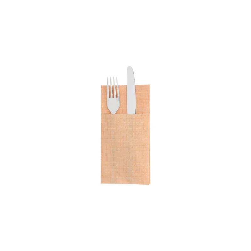 SERVIETTES KANGOUROU 'DRY COTTON' 55 G/M2 40x40 CM MANDARINE AIRLAID (700 UNITÉ)