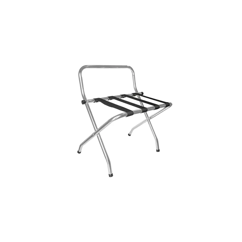 POSE VALISES PLIABLE AVEC DOSSIER ARROW 62x50x69 CM CHROME ACIER (1 UNITÉ) POSE VALISES PLIABLE AVEC DOSSIER ARROW 62x50x69 CM CHROME ACIER (1 UNITÉ)