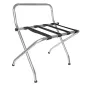 POSE VALISES PLIABLE AVEC DOSSIER ARROW 62x50x69 CM CHROME ACIER (1 UNITÉ) POSE VALISES PLIABLE AVEC DOSSIER