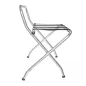 POSE VALISES PLIABLE AVEC DOSSIER ARROW 62x50x69 CM CHROME ACIER (1 UNITÉ) POSE VALISES PLIABLE AVEC DOSSIER
