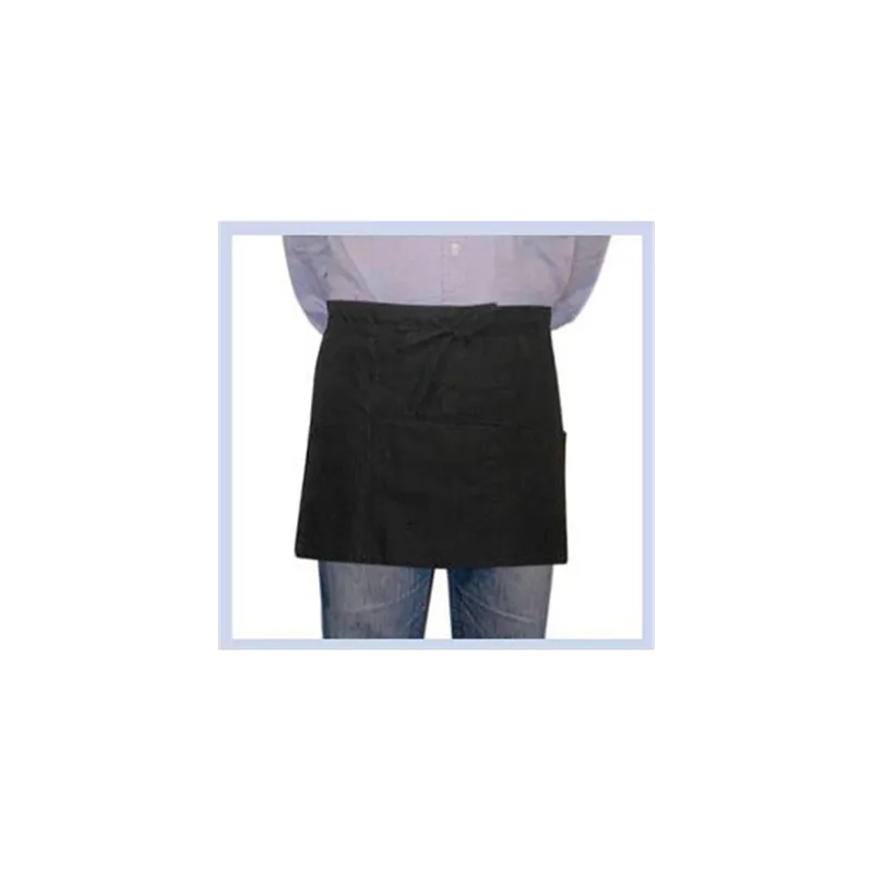 TABLIER PORTE MONNAIE DE 3 POCHES   60x30 CM NOIR POLYESTER (1 UNITÉ)