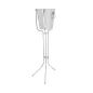 PORTE SEAU AMERICAIN 33x27x76 CM ARGENTE ACIER (1 UNITÉ) PORTE SEAU AMERICAIN