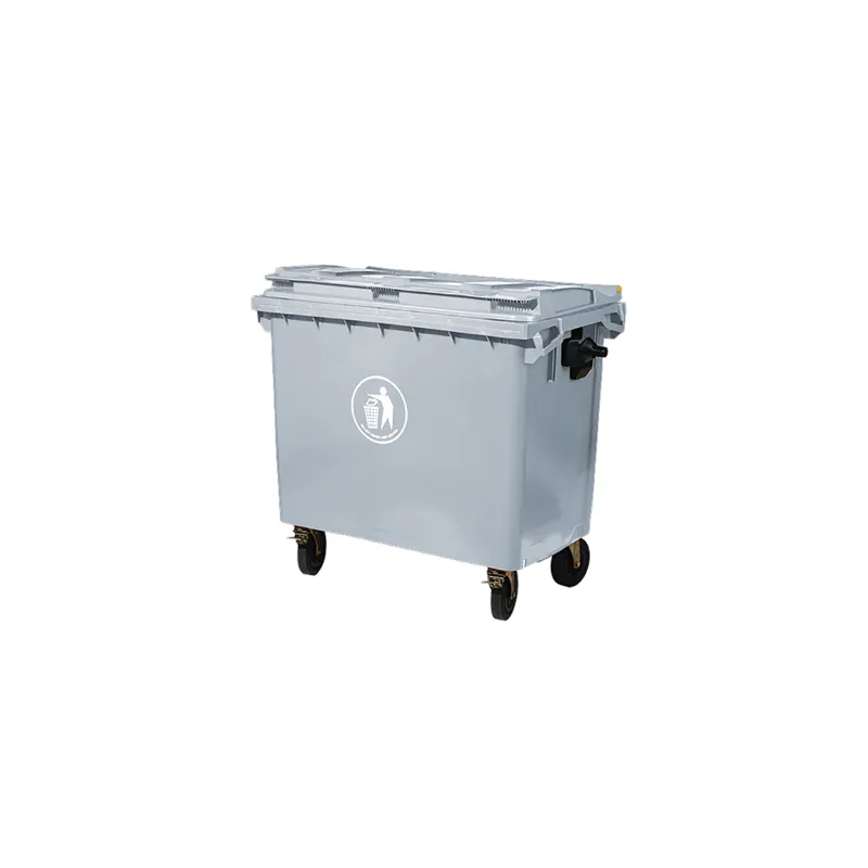 CONTENEUR GEANT  660 L 124x76x120 CM GRIS HDPE (1 UNITÉ)