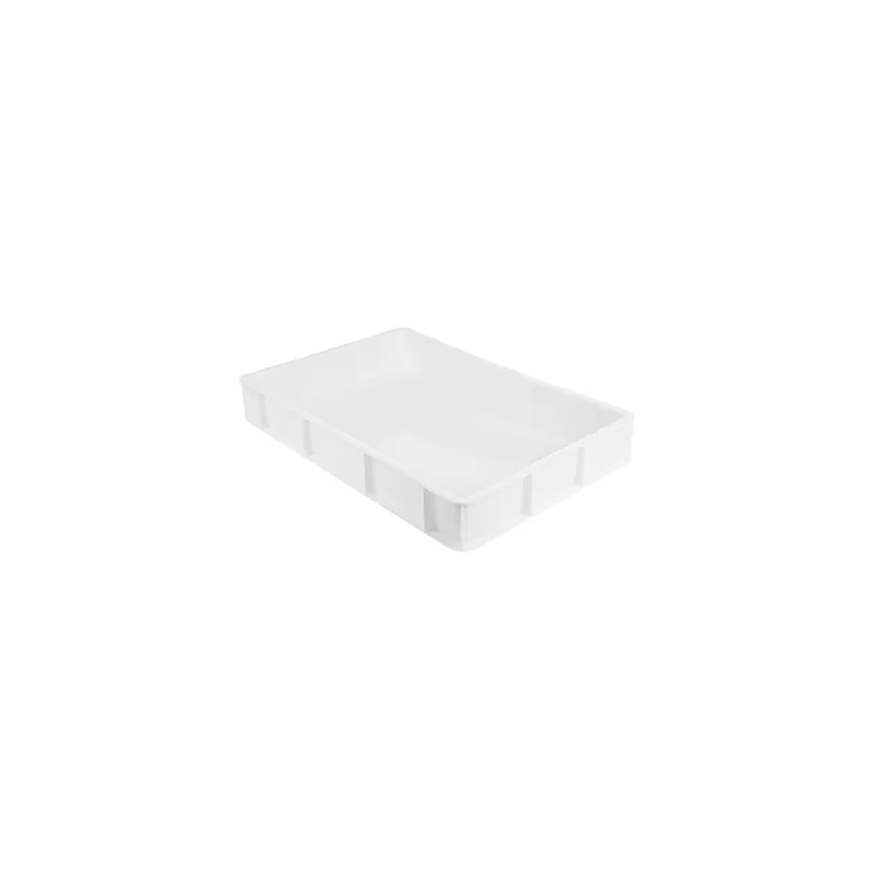 CONTENEUR EMPILABLE POUR PÂTE À PIZZA  15 L 60x40x9 CM BLANC HDPE (1 UNITÉ)