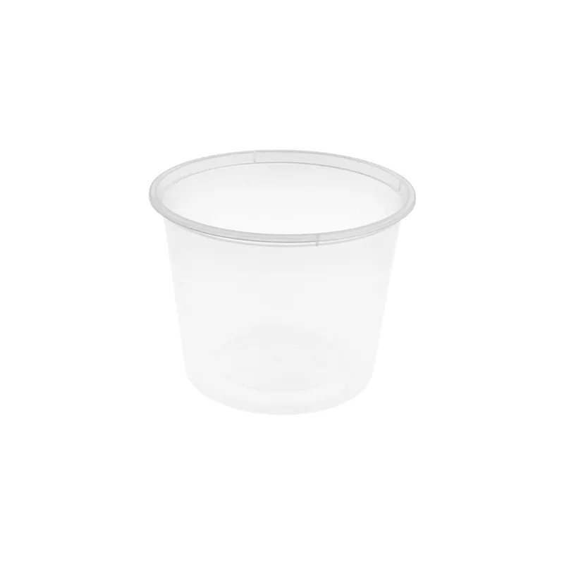 RÉCIPIENTS INJECTÉS MICRO-ONDABLES  600 ML Ø 11,5x8,5 CM TRANSPARENT PP (500 UNITÉ)