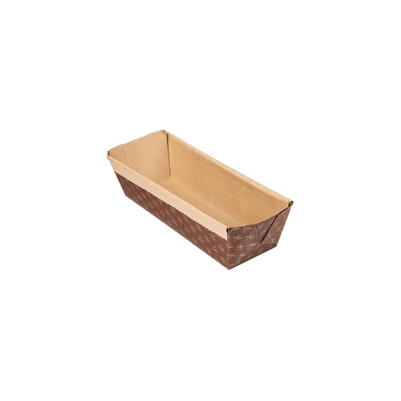 MOULES CUISSON PÂTISSERIE LAMINÉS  165 G/M2 24x8x7 CM MARRON PAPIER (240 UNITÉ)