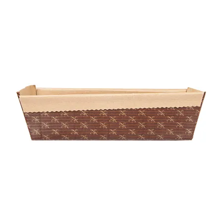 MOULES CUISSON PÂTISSERIE LAMINÉS  165 G/M2 24x8x7 CM MARRON PAPIER (240 UNITÉ)