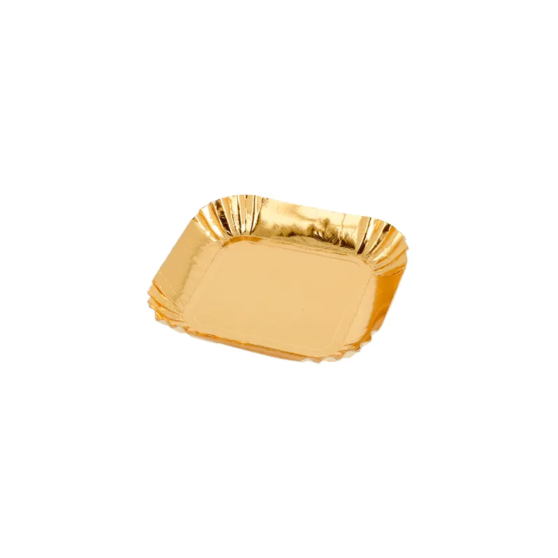 MINI PLATEAUX  325 G/M2 6,5x6,5 CM OR CARTON (100 UNITÉ)
