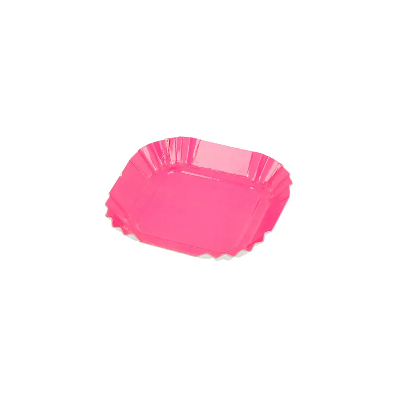 MINI PLATEAUX  325 G/M2 5,5x5,5 CM FUCHSIA CARTON (100 UNITÉ)