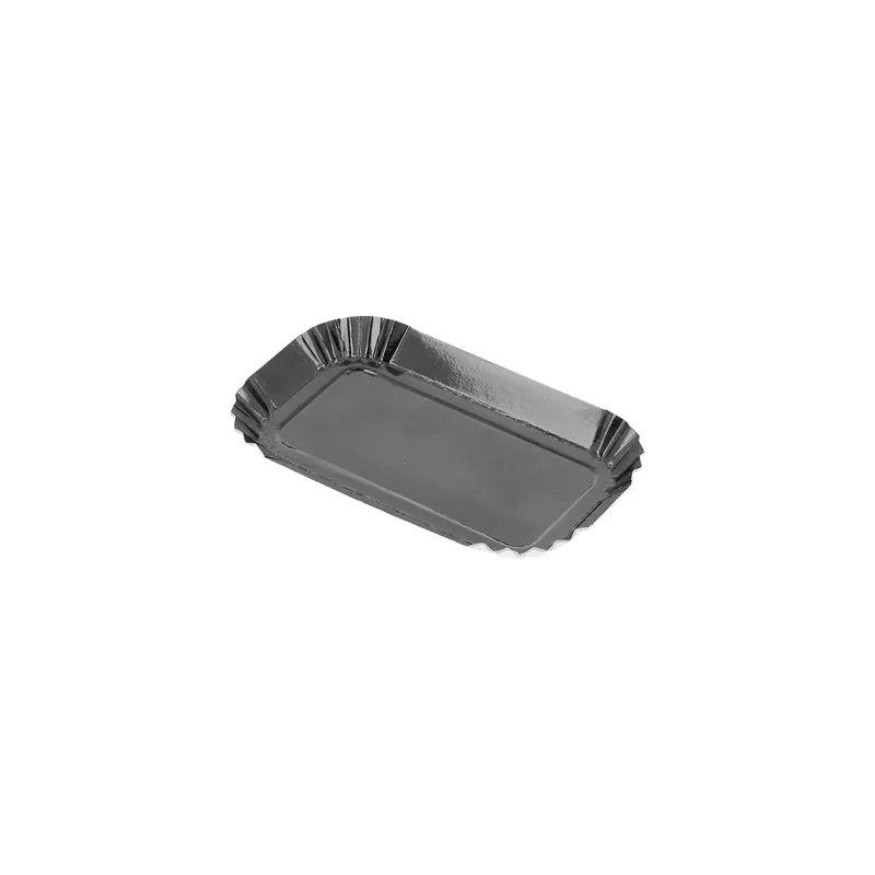 MINI PLATEAUX  325 G/M2 4x8 CM NOIR CARTON (100 UNITÉ)