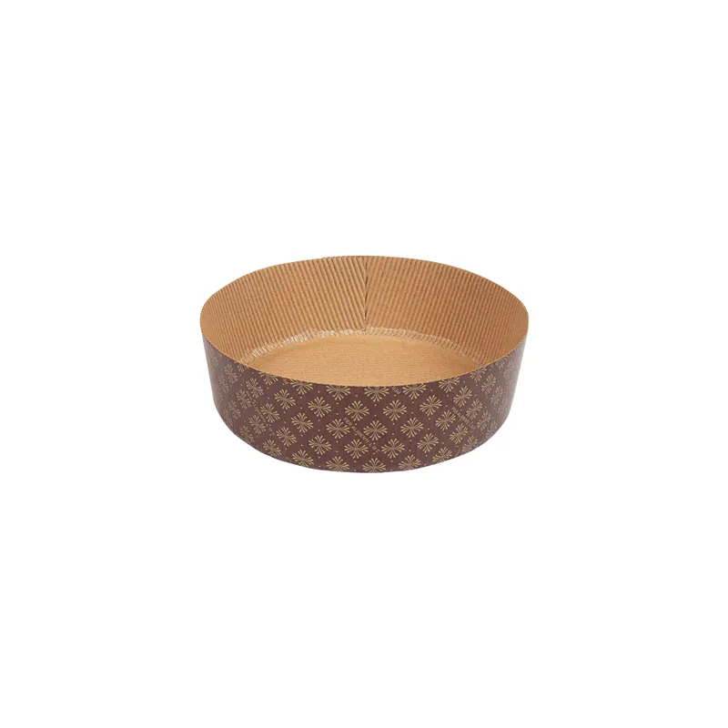 MOULES CUISSON PANETTONE BAS 140 G/M2 Ø 18,5x6 CM MARRON CELLULOSE (390 UNITÉ) MOULES CUISSON PANETTONE BAS 140 G/M2 Ø 18,5x6 CM MARRON CELLULOSE (390 UNITÉ)
