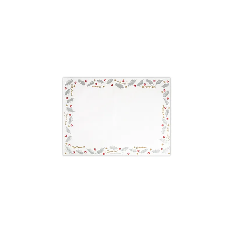 SETS DE TABLE 'NOËL'  48 G/M2 31x43 CM BLANC CELLULOSE (2000 UNITÉ)