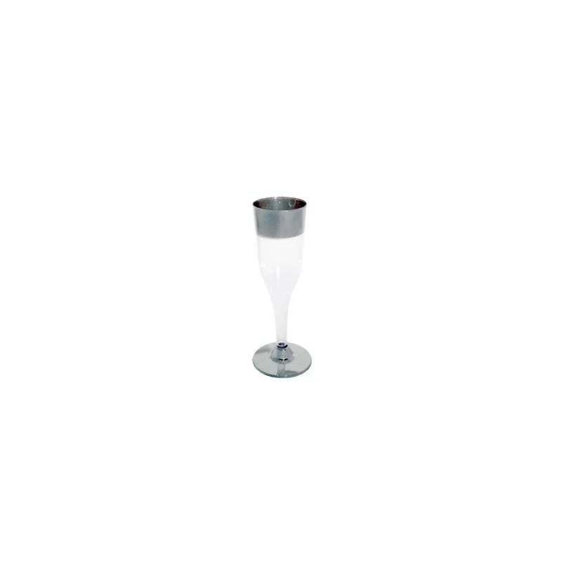 12 FLUTES CHAMPAGNE AVEC LISERÉ ARGENTÉ 180 ML TRANSPARENT PS (30 UNITÉ) 12 FLUTES CHAMPAGNE AVEC LISERÉ ARGENTÉ 180 ML TRANSPARENT PS (30 UNITÉ)