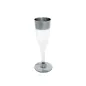12 FLUTES CHAMPAGNE AVEC LISERÉ ARGENTÉ 180 ML TRANSPARENT PS (30 UNITÉ) 12 FLUTES CHAMPAGNE AVEC LISERÉ ARGENTÉ