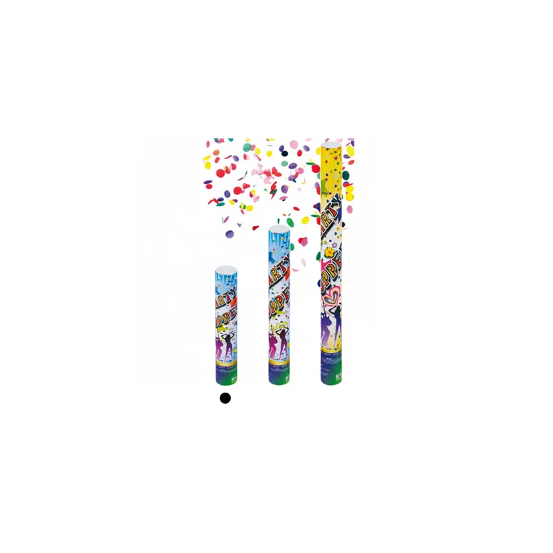 12 TUBES CONFETTI SHOOTER   30 (h) CM ASSORTI (1 UNITÉ)
