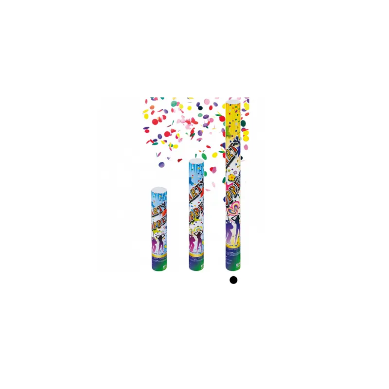 12 TUBES CONFETTI SHOOTER   60 (h) CM ASSORTI (1 UNITÉ)