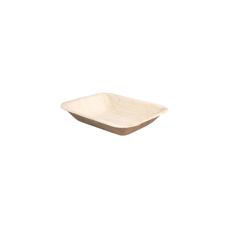 PLATEAUX RECTANGULAIRES ARECA  16x12,5x3 CM NATUREL ARECA (200 UNITÉ)