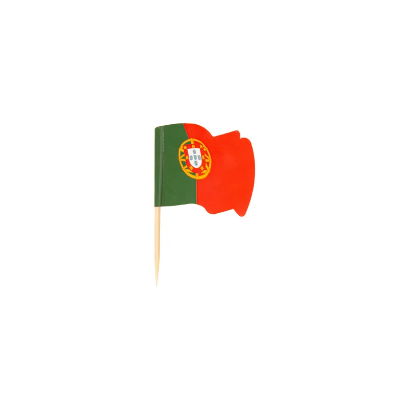 PETITS DRAPEAUX - PORTUGAL   4x3/6,5 CM ASSORTI BOIS (144 UNITÉ)
