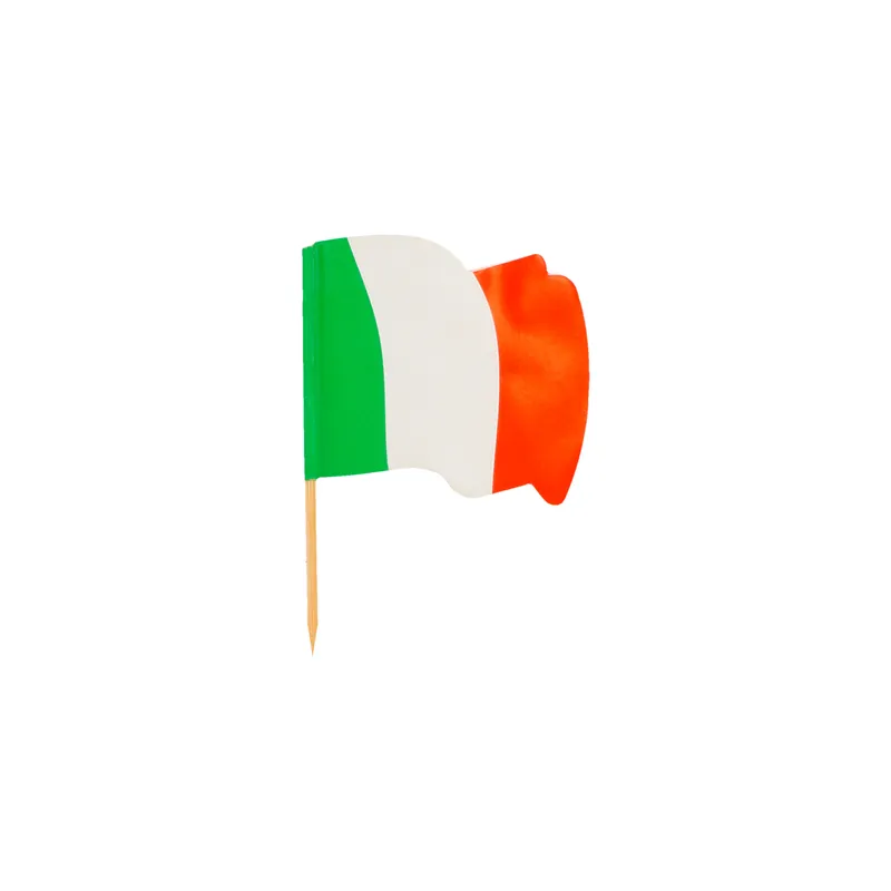 PETITS DRAPEAUX - ITALIA   4x3/6,5 CM ASSORTI BOIS (144 UNITÉ)