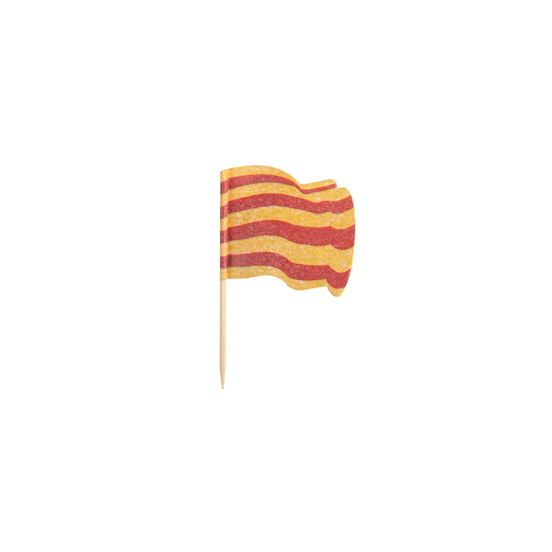 PETITS DRAPEAUX "CATALUGNA"  4x3/6,5 CM ASSORTI BOIS (144 UNITÉ)