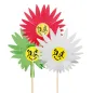 100 U. DÉCORS POUR GLACES - SOLEIL 15 (h) CM ASSORTI BOIS (1 UNITÉ) 100 U. DÉCORS POUR GLACES - SOLEIL