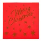 SERVIETTES 'MERRY CHRISTMAS' 55 G/M2 40x40 CM ROUGE AIRLAID (700 UNITÉ) SERVIETTES