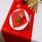 SERVIETTES "DOUBLE POINT" 'MERRY CHRISTMAS' 18 G/M2 40x40 CM ROUGE OUATE (1200 UNITÉ) SERVIETTES "DOUBLE POINT"