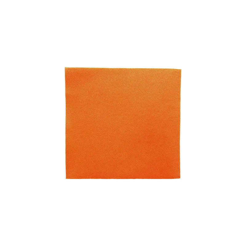 SERVIETTES ECOLABEL DOUBLE POINT  18 G/M2 39x39 CM ORANGE OUATE (1200 UNITÉ)