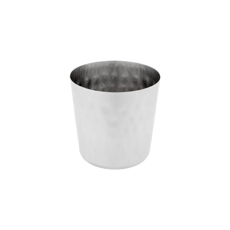 POTS À FRITES CLASSIQUES, MARTELÉ ARTINOX  Ø 8,5x8,5 CM ARGENTE INOX (12 UNITÉ)