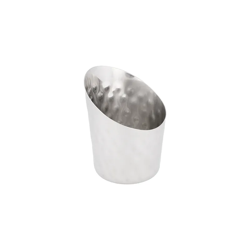 POTS À FRITES TRONQUÉS, MARTELÉ ARTINOX  Ø 8,5x8,5 CM ARGENTE INOX (12 UNITÉ)