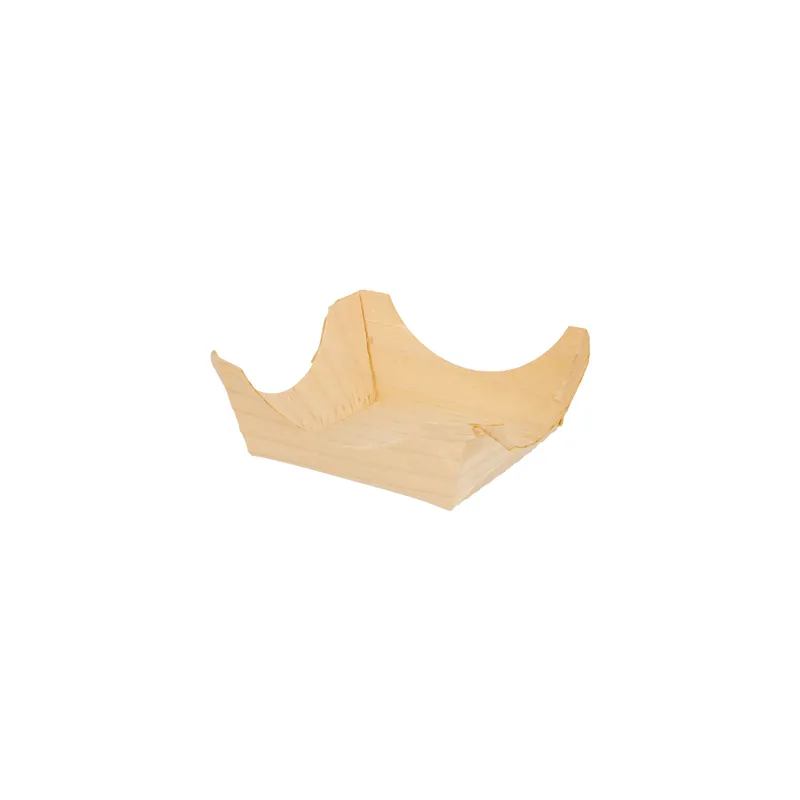 BARQUETTES EN FEUILLE DE PEUPLIER WOOD  6x6x2,5 CM NATUREL BOIS (100 UNITÉ)