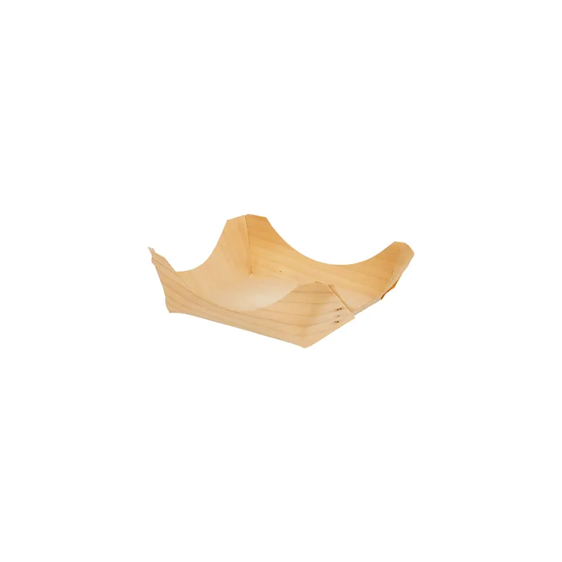 BARQUETTES EN FEUILLE DE PEUPLIER WOOD  10x10x3,5 CM NATUREL BOIS (100 UNITÉ)