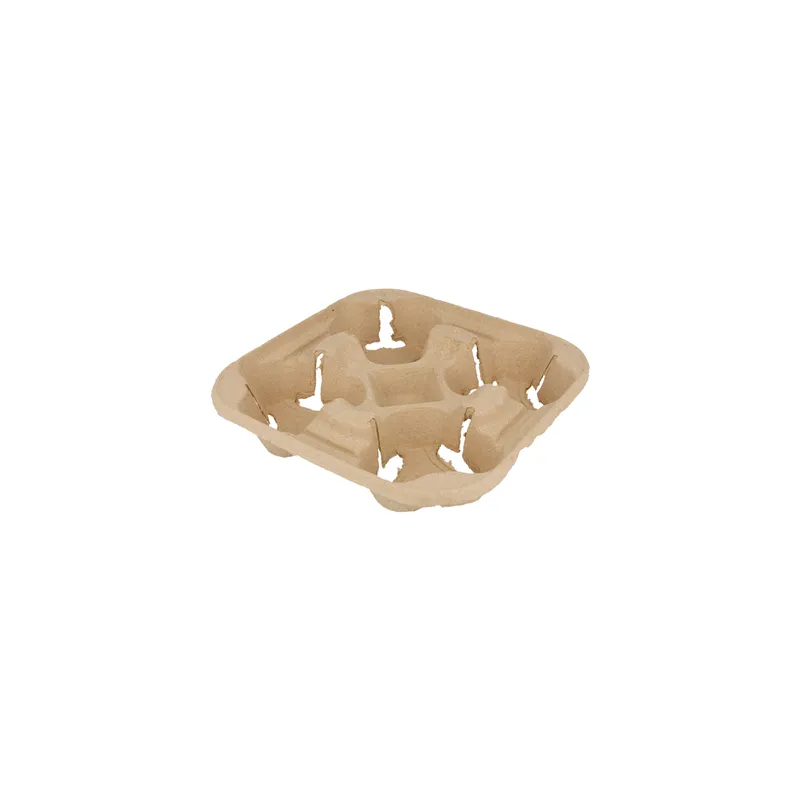 PORTE-GOBELETS, 4 GOBELETS   22x22 CM NATUREL CARTON (300 UNITÉ)