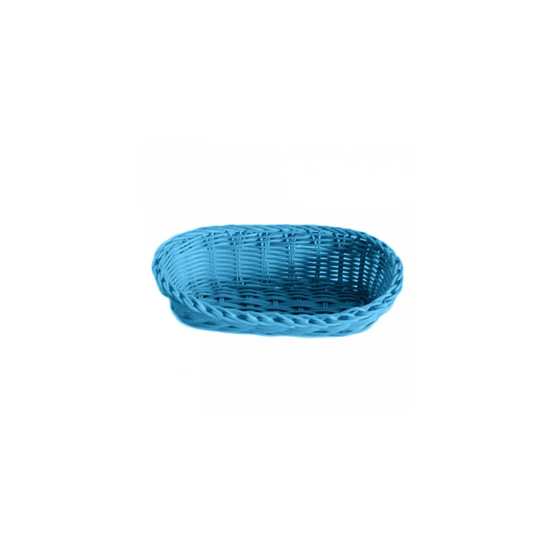 CORBEILLES SIMILAIRE OSIER ALLONGÉES  23x9x8 CM BLEU TURQUOISE PP (12 UNITÉ)