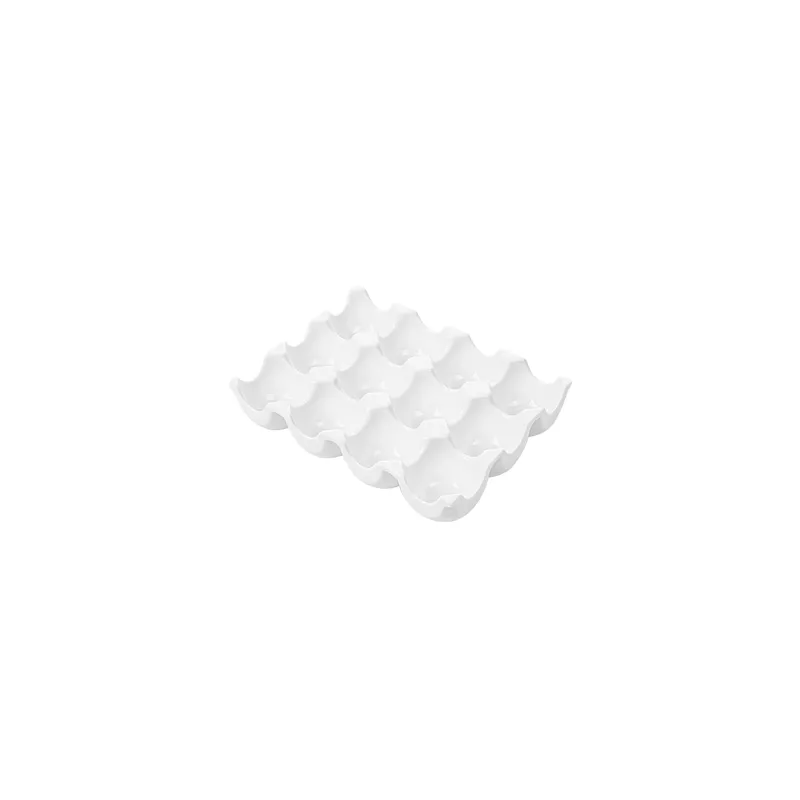 PLATEAUX "12 OEUFS" AKALA  19,1x14x3,5 CM BLANC PORCELAINE (6 UNITÉ)