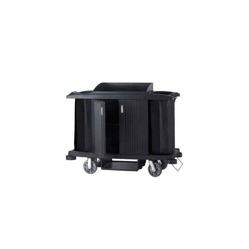 CHARIOT SERVICE DE CHAMBRES, AVEC PORTES ARROW  153,6x55,4x125,2 CM NOIR PP (1 UNITÉ)