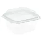 RÉCIPIENTS PÂTISSERIES + COUVERCLE 375 ML 11,3x12x7,4 CM TRANSPARENT RPET (700 UNITÉ) RÉCIPIENTS PÂTISSERIES + COUVERCLE
