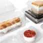RÉCIPIENTS PÂTISSERIES + COUVERCLE 500 ML 11,5x15,3x9 CM TRANSPARENT RPET (800 UNITÉ) RÉCIPIENTS PÂTISSERIES + COUVERCLE