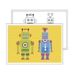 SETS DE TABLE COLORIAGE "ROBOT"